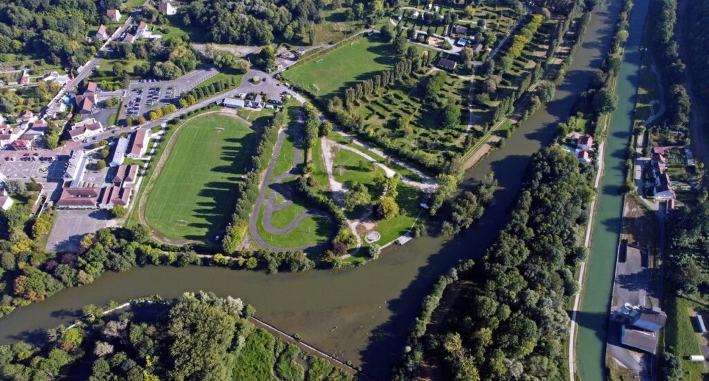 vue aérienne de Souppes-sur-Loing