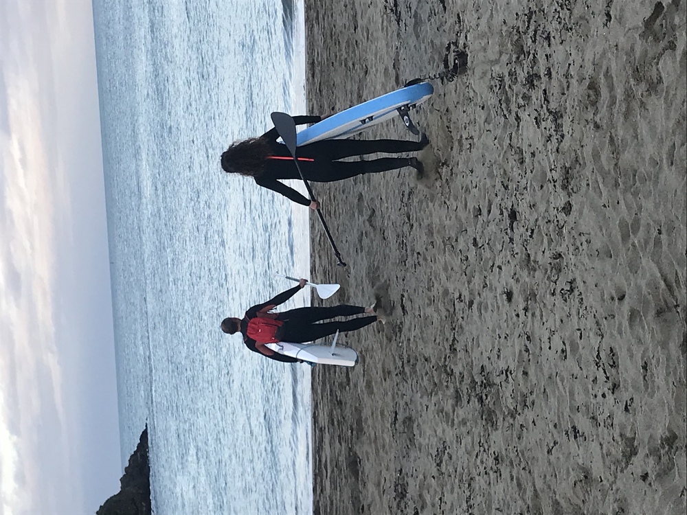 Sortie paddle père et fille sur la plage du casino