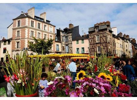 Marché des Lices dans le vieux Rennes