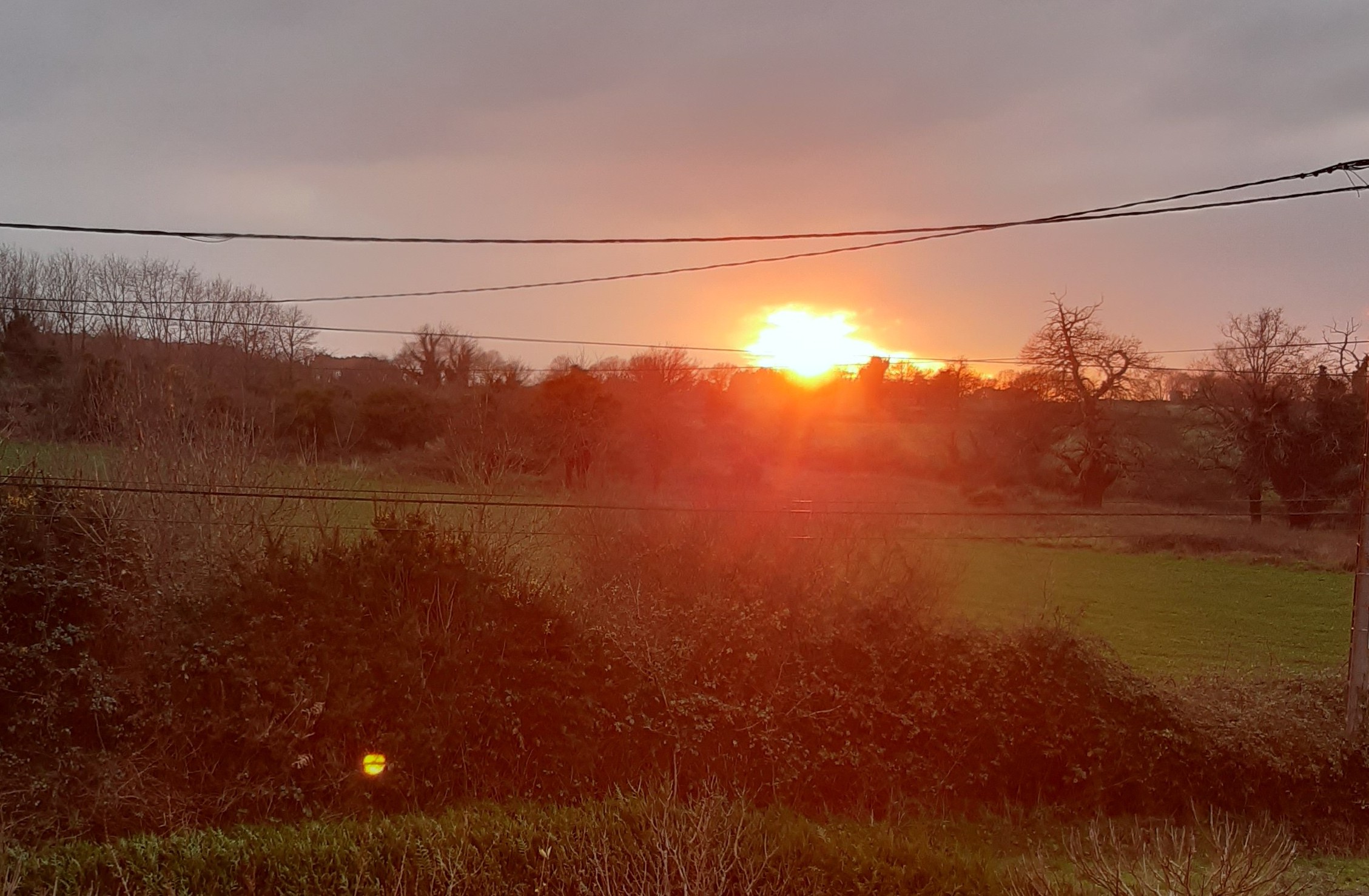 Coucher du soleil, vue de l'étage