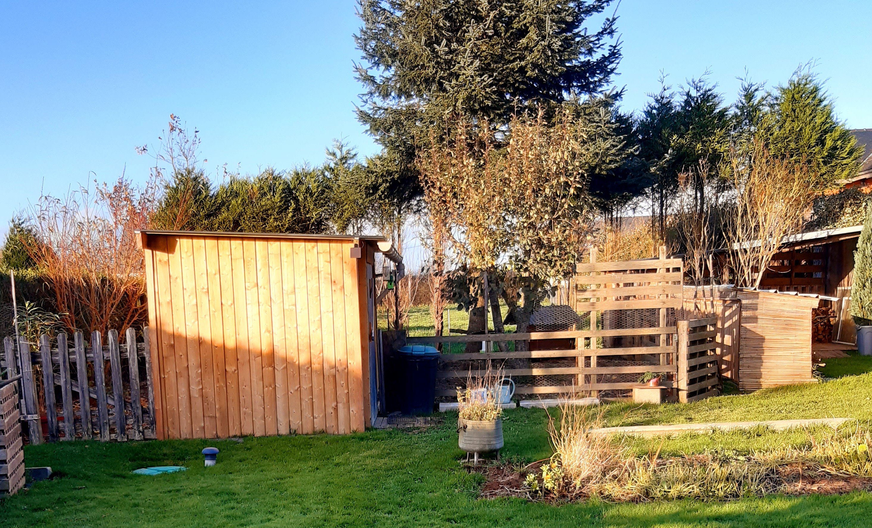 jardin arrière vu de la terrasse