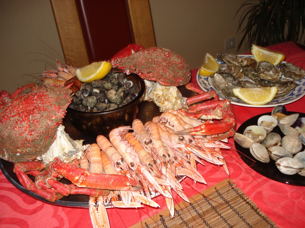 Crustacés du port du Conquet et langoustines du Guilvinec