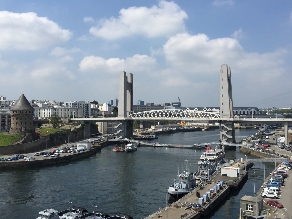 Brest le pont de Recouvrance sur la Penfeld