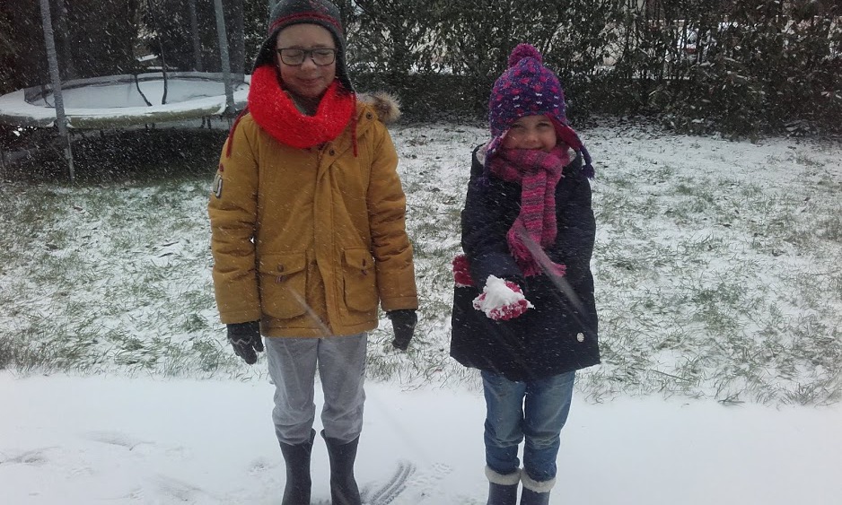 le trampoline sous la neige