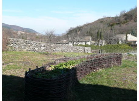 le potager et le paysage vus de la maison