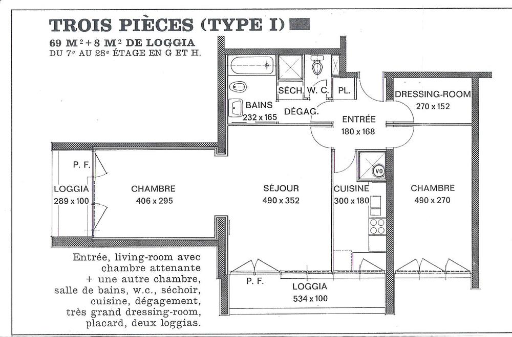 Plan de l'appartement