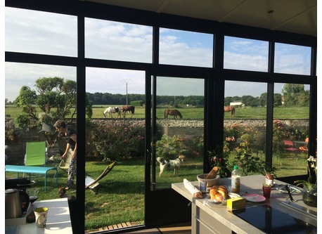 Vue du jardin de la terrasse