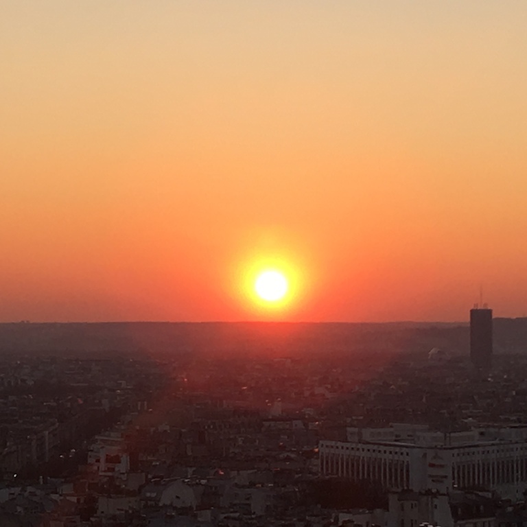 Coucher de soleil depuis les fenêtres du Loft