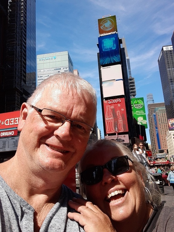 Nous à Times Square en 2019