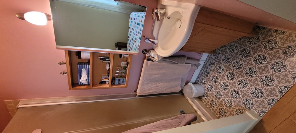 Cabinet de toilettes de la chambre parentale avec douche