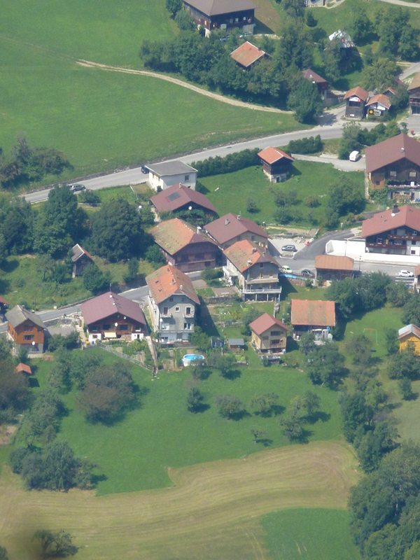 vue des villards sur Thônes avec notre chalet en 1er plan