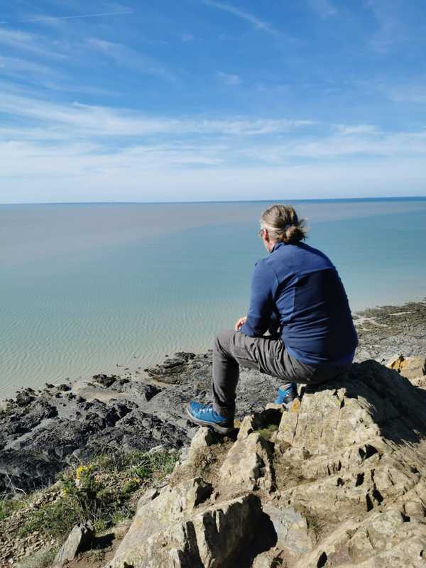 vue depuis les falaises de Champeaux (sentier des douaniers, au sud de Granville, à 20-30 min en voiture de la maison)