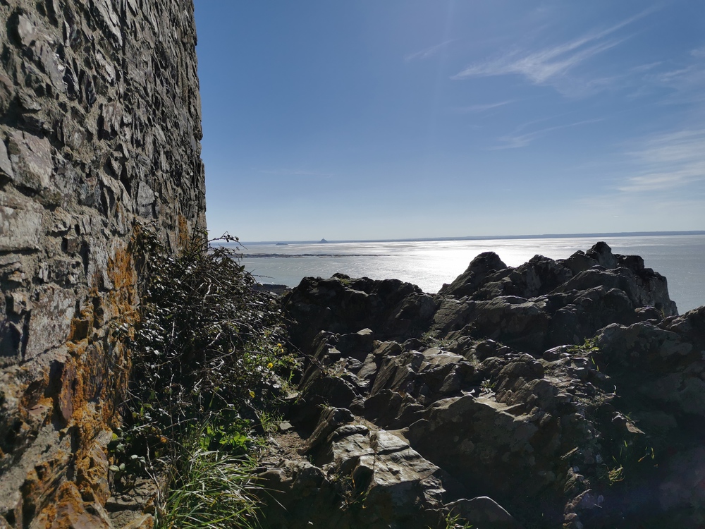 vue depuis les falaises de Champeaux (sentier des douaniers, au sud de Granville, à 20-30 min en voiture de la maison)