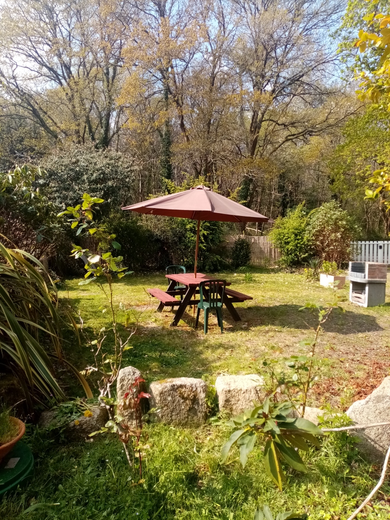 Jardin et barbecue.